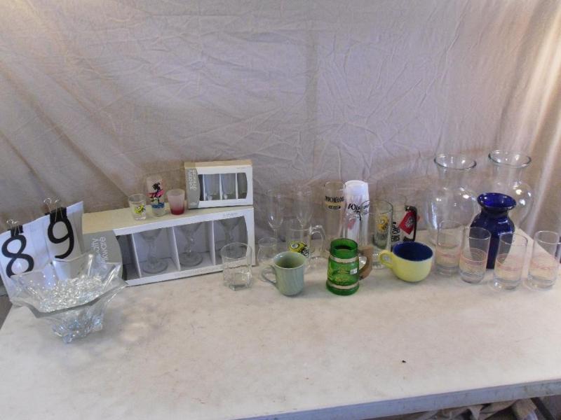 lot 89 image: Lot of Assorted Glassware. New Shot...