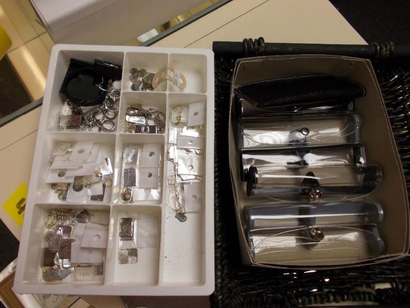 Lot Of Charms, Organizers, Wicker B...