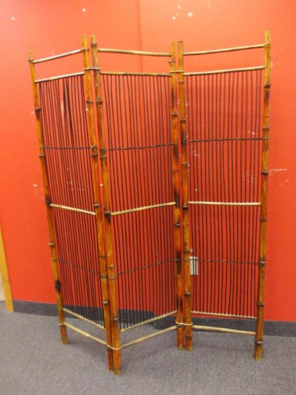 Bamboo 3-Panel Room Divider Screen ...
