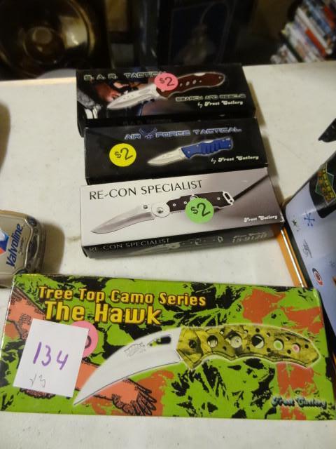lot 134 image: 4 new knives...