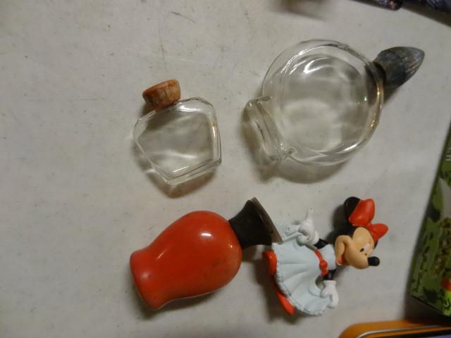 lot 135 image: Mickey Mouse figurine. 3 vintage pe...