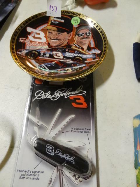 lot 137 image: Dale Earnhardt collector plate and ...