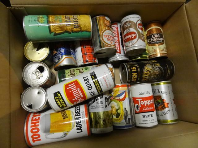 lot 155 image: Large vintage beer can collection...