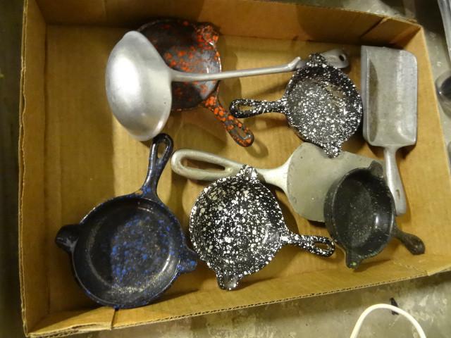 lot 169 image: Misc cast iron pans and aluminum ut...