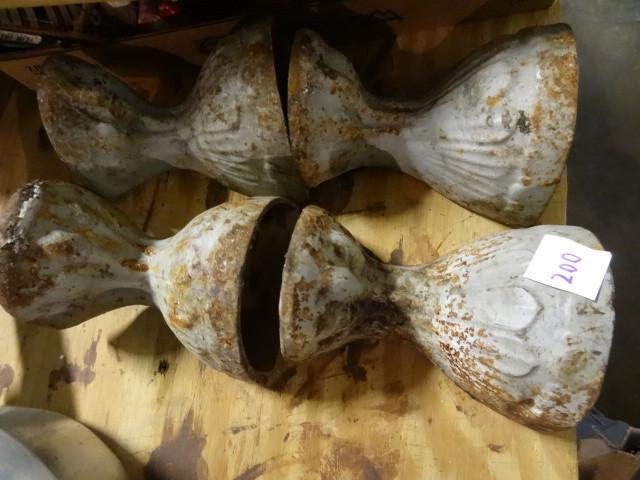 lot 200 image: Vintage claw feet for a bath tub...