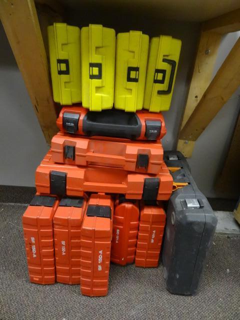 lot 47 image: 13 misc empty tool cases...