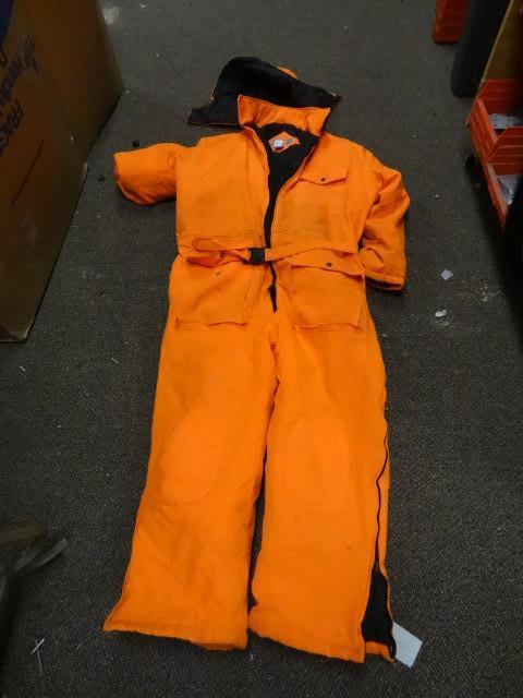 lot 56 image: Winchester 3 XL orange coveralls....