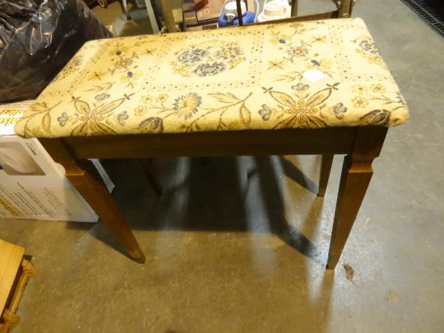 lot 85 image: Wood piano bench...