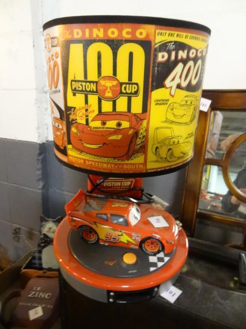 lot 94 image: Cars lamp and alarm clock...