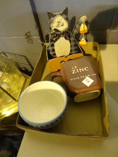 lot 99 image: Ceramic bowl and pitcher. Halloween...