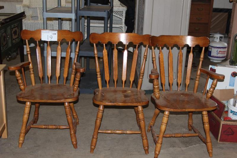 Lot of (3) Wood, Dining Room, Chair...
