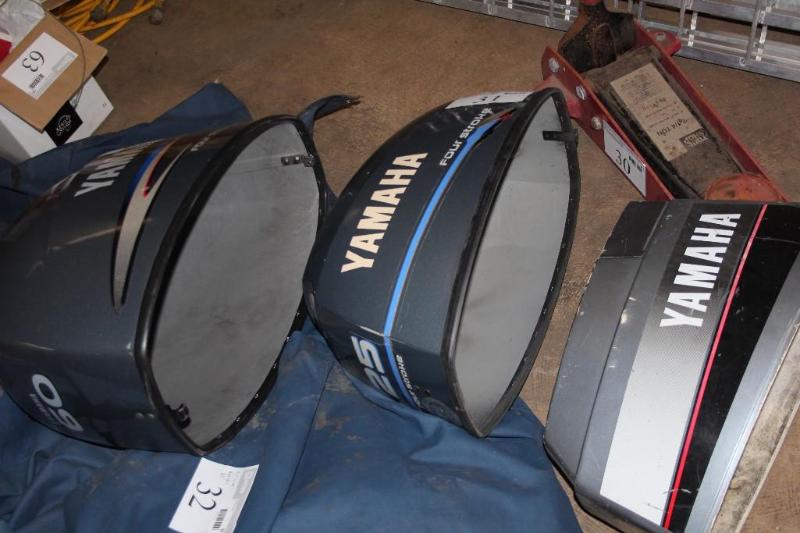 Lot of (3) Boat Engine Covers, Yama...