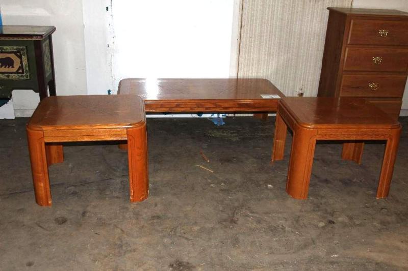 Lot of (3) Items (1) Coffee Table,...