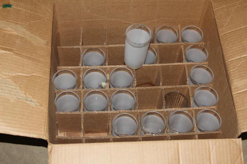 Lot of (19) Frosted Glass, Cups...