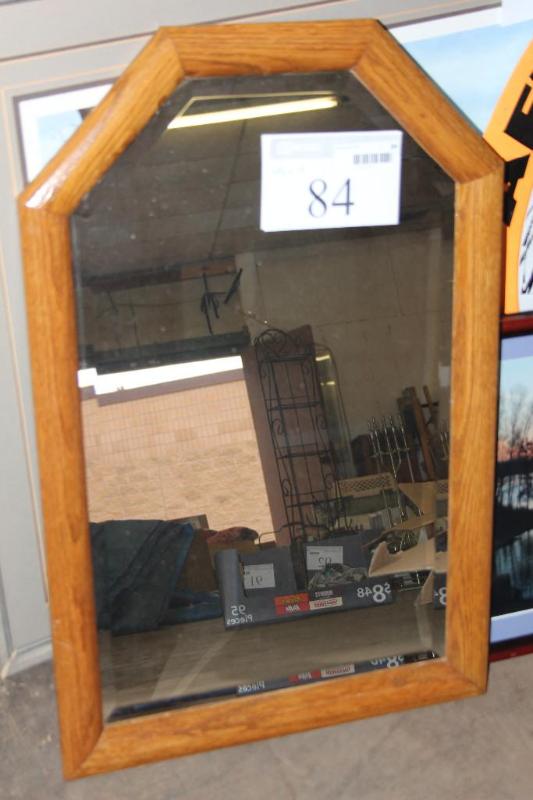 Mirror with Wood Frame, 19&quot L ...