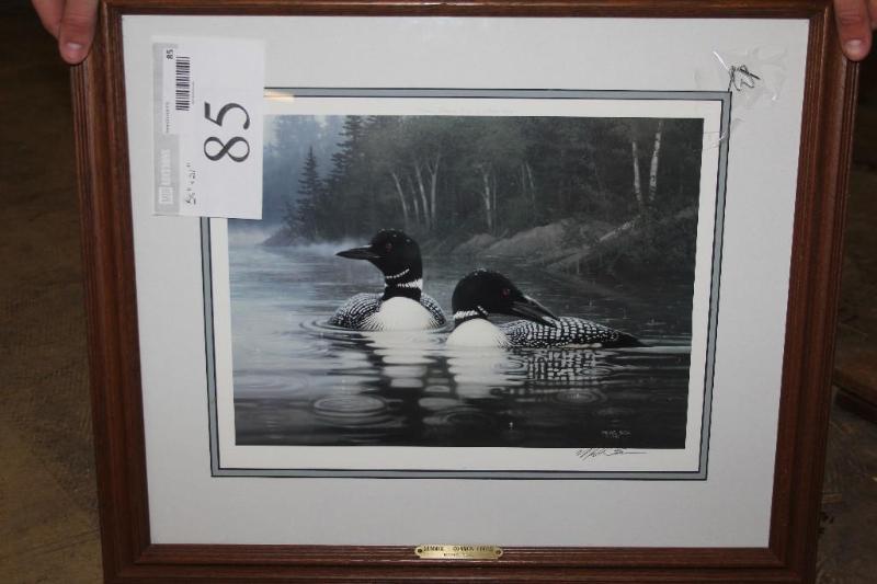 2 Loons, Painting, 25&quot L x 21&...