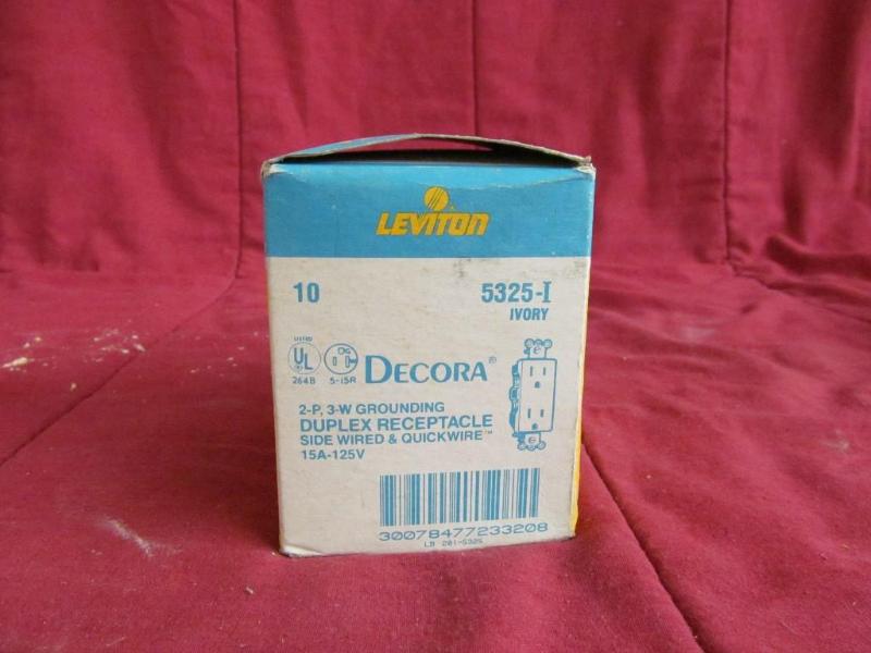 lot 111 image: 10 Leviton Decora Duplex Receptacle...