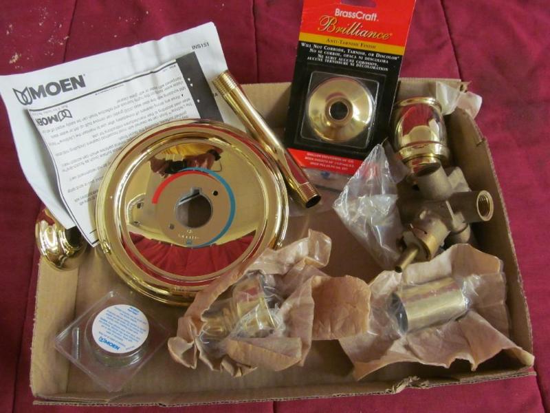 lot 112 image: Brass Finished Faucet Pieces...
