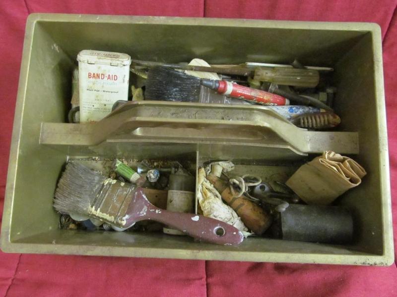 lot 162 image: Tool tote with miscellaneous, screw...