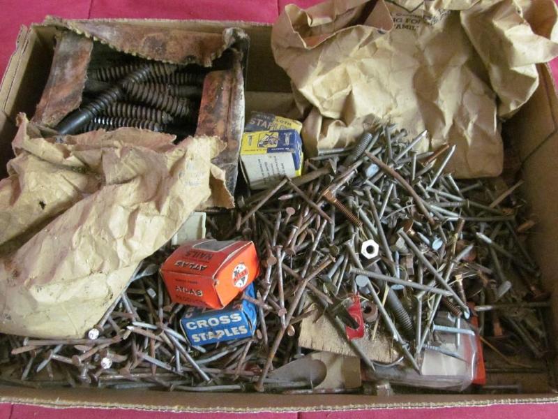 lot 181 image: Flat of Hardware nails and screws...