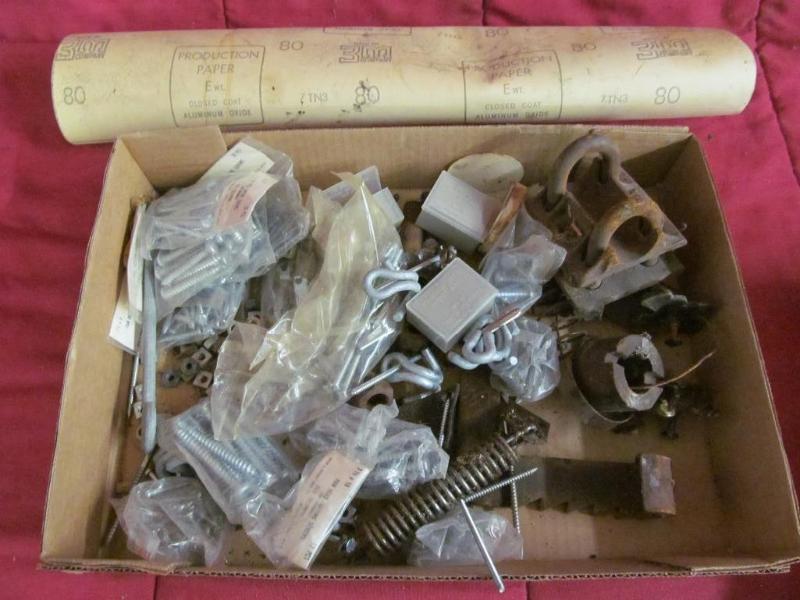 lot 204 image: 3M Sand Paper, tapping screws, wash...