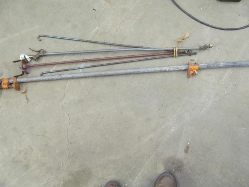 lot 215 image: 5 Long Pipe Clamp, Some Threaded R...
