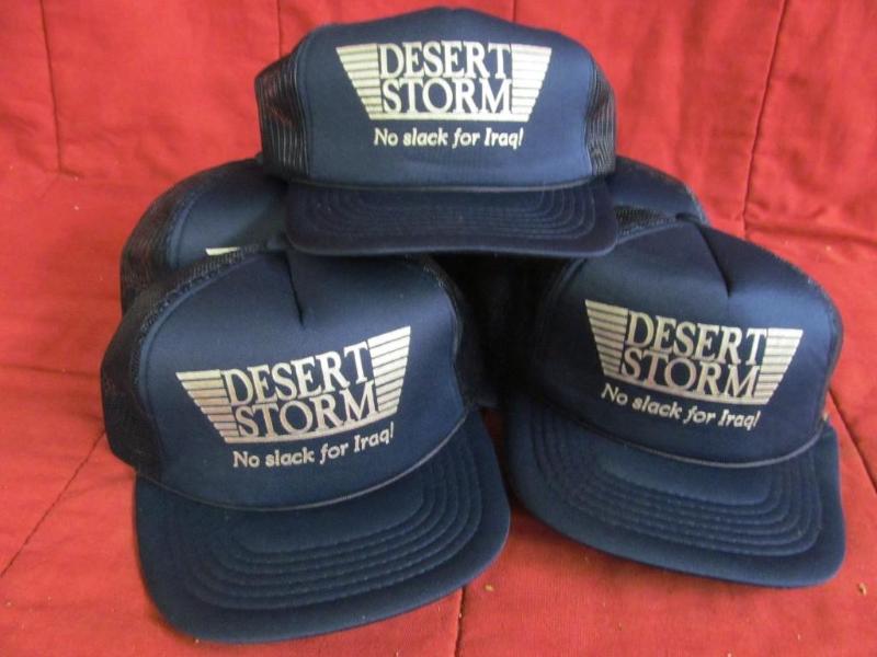 lot 26 image: 5 Desert Storm hats...