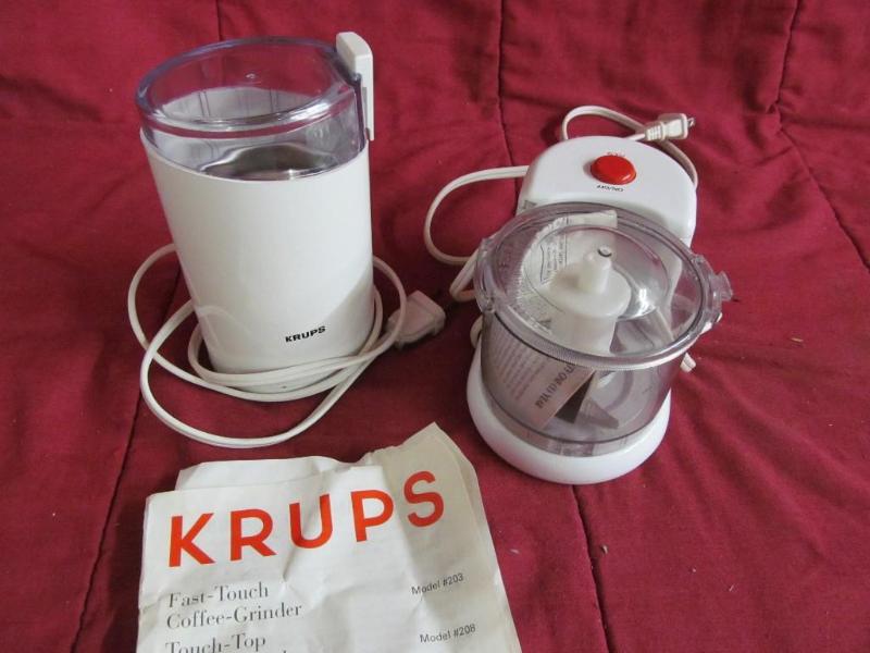 lot 33 image: Krups Quick Touch Coffee Grinder an...