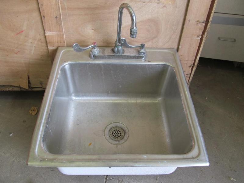 lot 62 image: Stainless Steel Sink with Faucet 22...