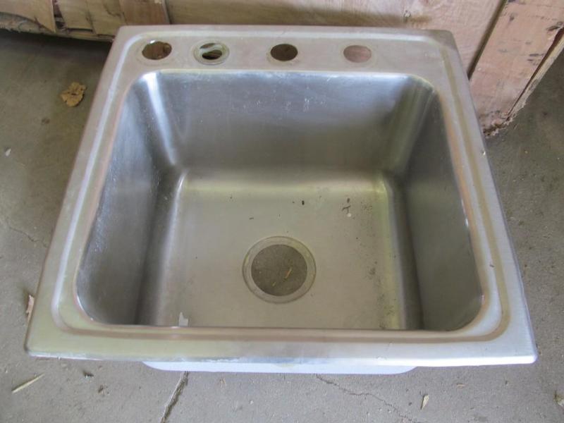 lot 63 image: Stainless Steel Sink Without Faucet...