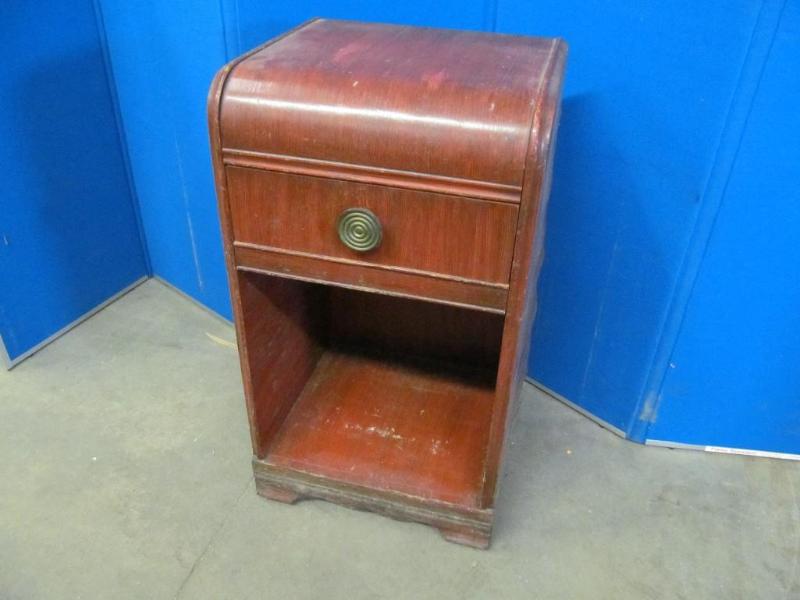 lot 8 image: Vintage Night Stand with drawer 15&...
