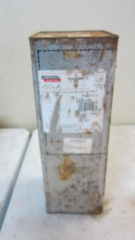 Can of new Lincoln Welding rods...