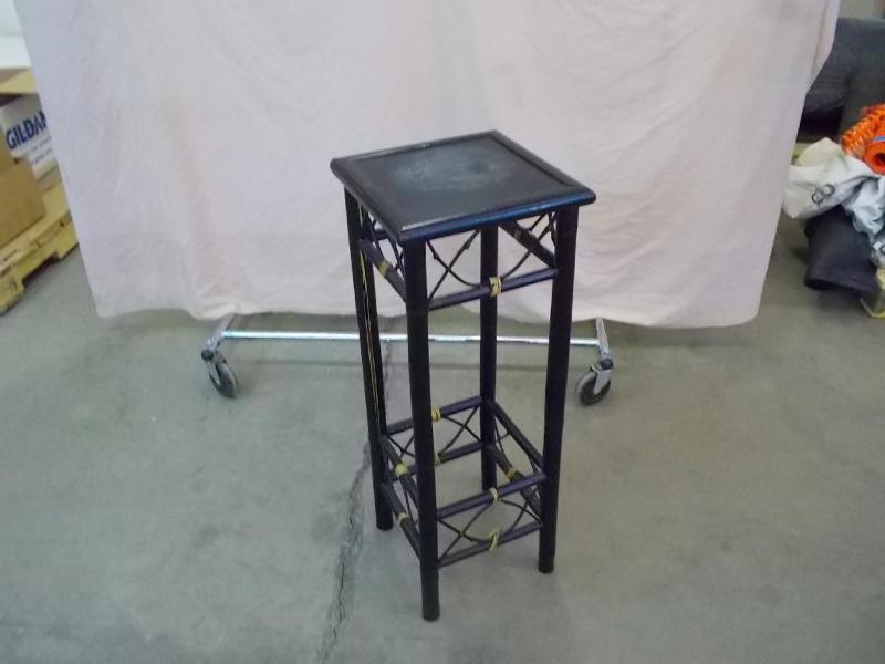 lot 23 image: Black, Asian style plant stand.&nbs...