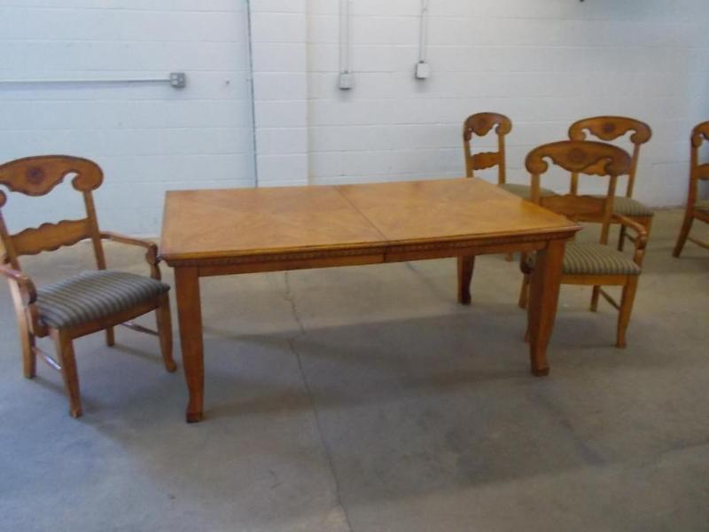 lot 8 image: Ashley, oak and veneer, dining room...