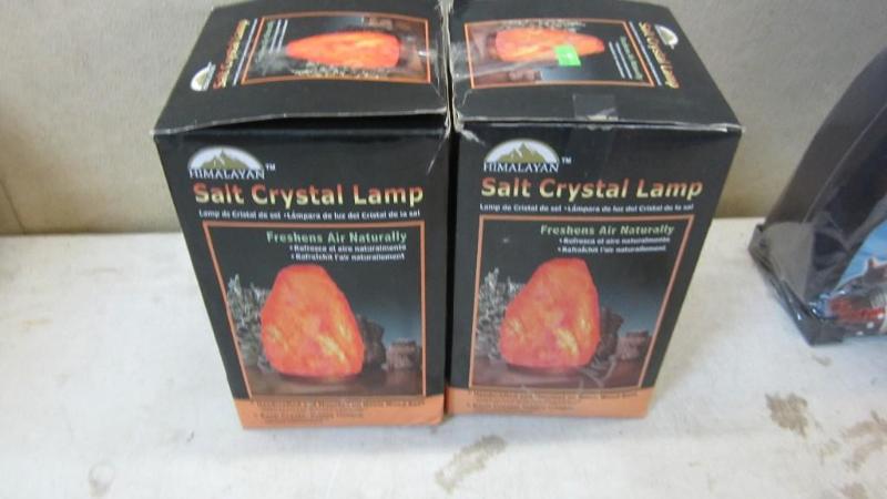2 salt crystal lamps...