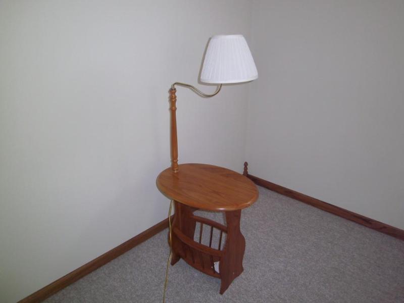 lot 101 image: End Table with Magazine Rack and La...