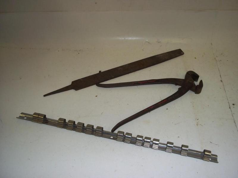 lot 138 image: File, Nippers and Socket holder...