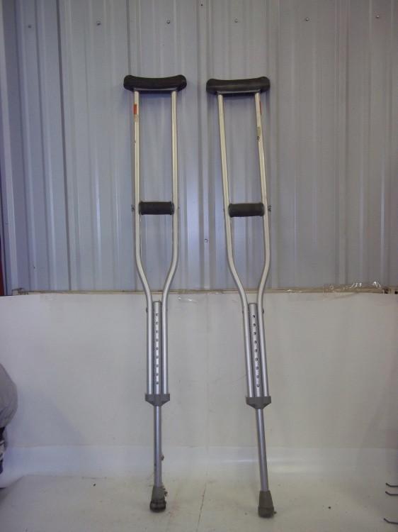 lot 153 image: Pair of Metal Crutches...