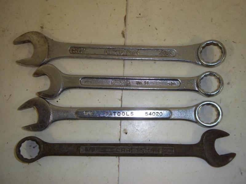 lot 218 image: 4 wrenches...