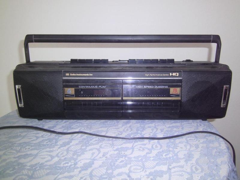 lot 82 image: Boom Box with dual Cassettes...