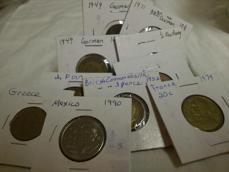 Bag of 10 Foreign Coins Great Briti...