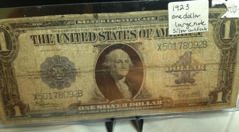 1923 Large Note One Dollar Silver C...