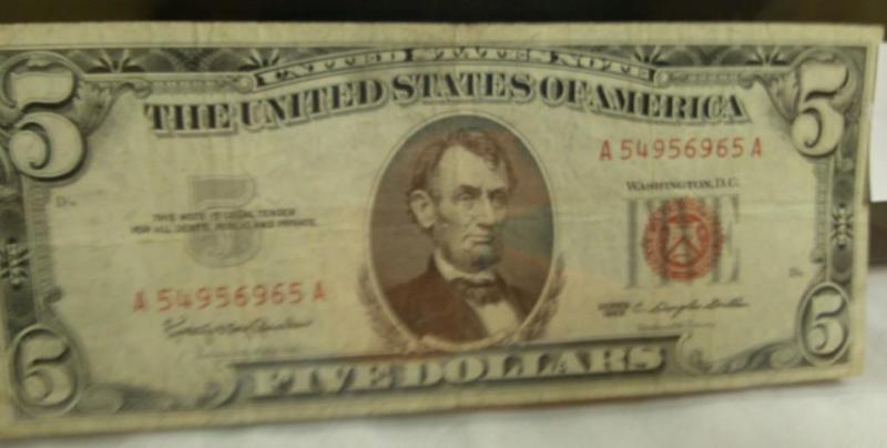 1963 Five Dollar Red Seal...