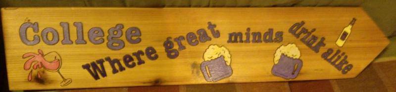 Collage Wood Sign, Laser Printed Hn...