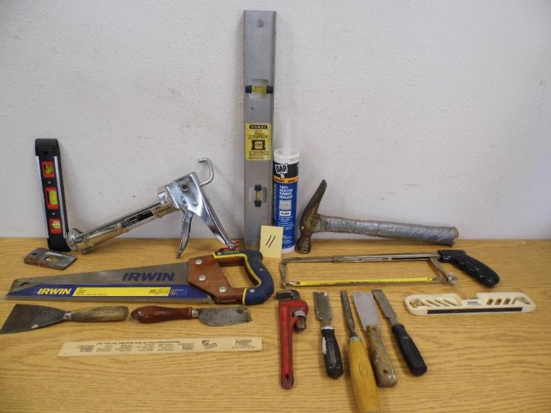 Tools including Irwin Hand Saw...