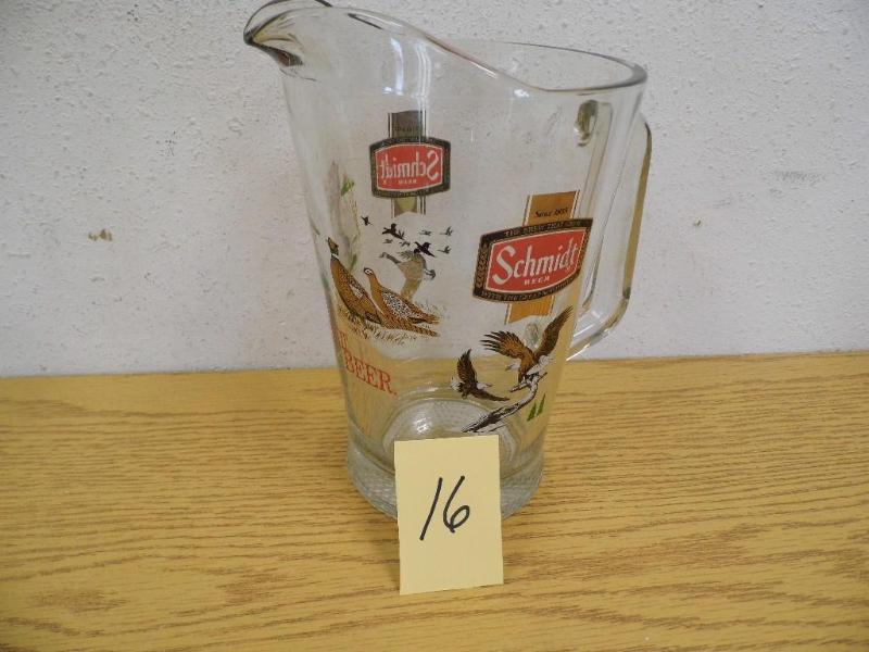 Schmidt Beer Pitcher - No Chips, cr...