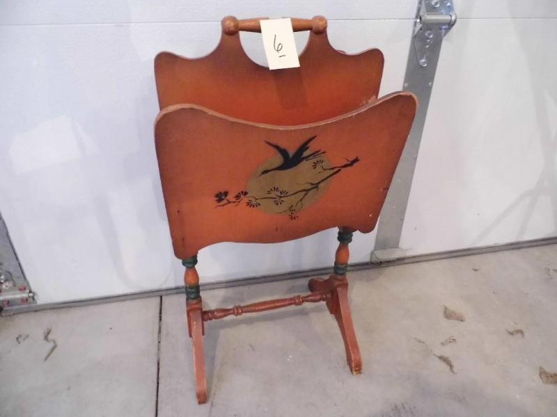 Vintage Wooden Magazine Holder...