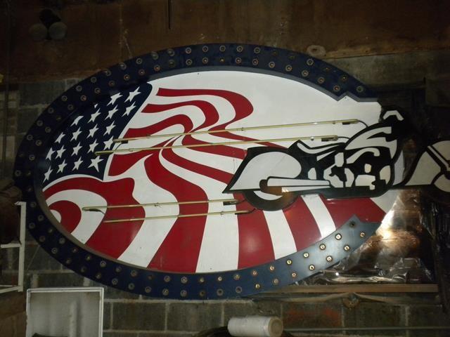 lot 2 image: Neon Motorcycle Sign 6 x 12 100-1...