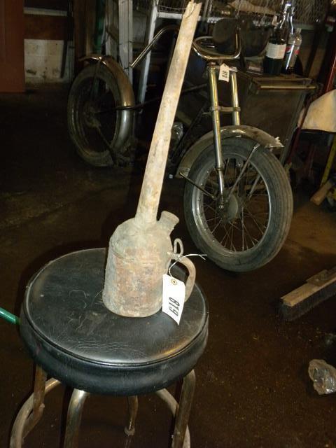 lot 76 image: Antique Kerosene Can w Spout Used ...