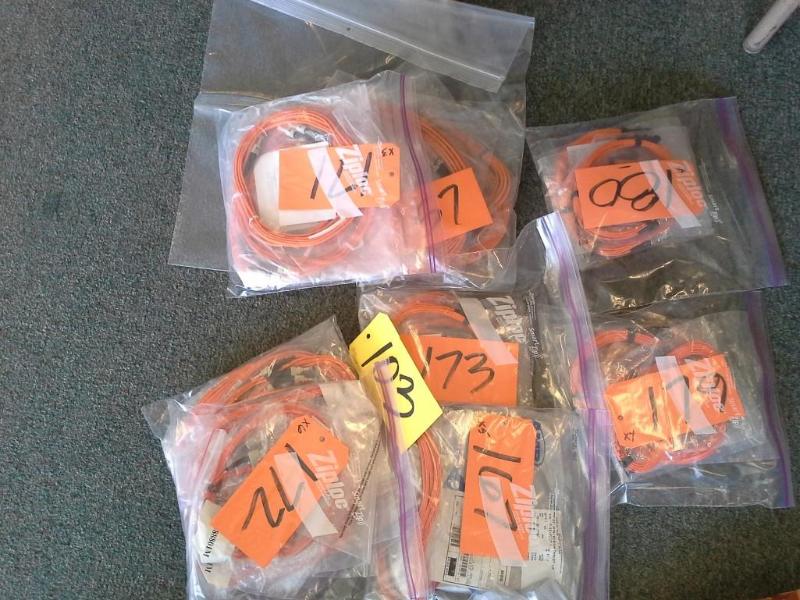 lot 103 image: various bags of assorted Fiber Opti...